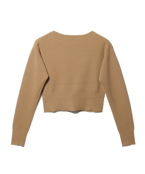 COLUMN(コラム)の「COLUMN / ミラノリブコンパクトニット<THE COLUMN>(ニット/セーター・レディース・ブラック/ライトブラウン・FREE)」の4枚目の写真