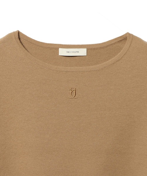 COLUMN(コラム)の「COLUMN / ミラノリブコンパクトニット<THE COLUMN>(ニット/セーター・レディース・ブラック/ライトブラウン・FREE)」の5枚目の写真