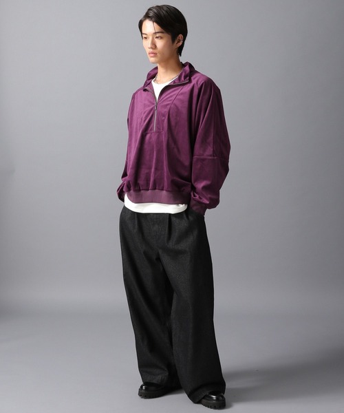 LAKOLE（ラコレ）の「ベロアハーフZIP / 603223（スウェット・メンズ・パープル/グレー/ブラック・MEDIUM/LARGE）」の20枚目の写真
