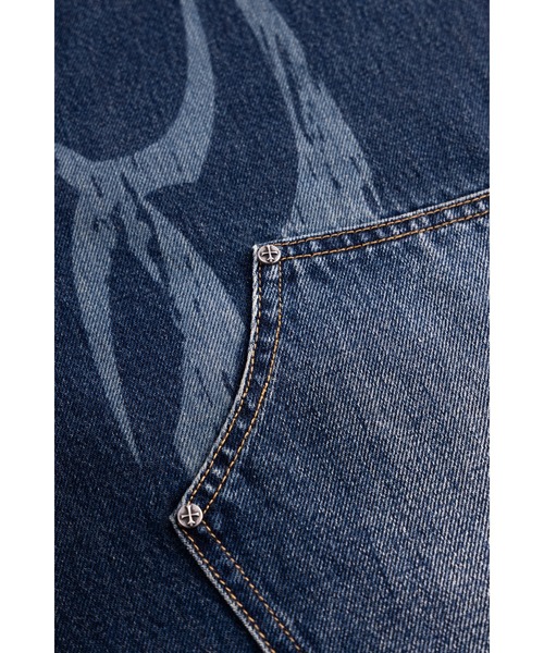 SUPPLIER（サプライヤー）の「バギーデニム｜Vintage Wash Tribal Double Knee Baggy Jeans｜SUPPLIER（デニムパンツ・メンズ・インディゴブルー/ブラック・SMALL/MEDIUM/LARGE/X-LARGE）」の12枚目の写真