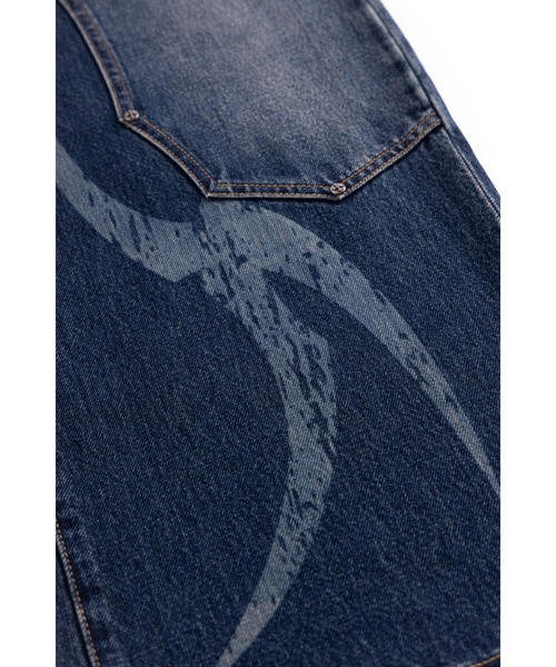 SUPPLIER（サプライヤー）の「バギーデニム｜Vintage Wash Tribal Double Knee Baggy Jeans｜SUPPLIER（デニムパンツ・メンズ・インディゴブルー/ブラック・SMALL/MEDIUM/LARGE/X-LARGE）」の13枚目の写真