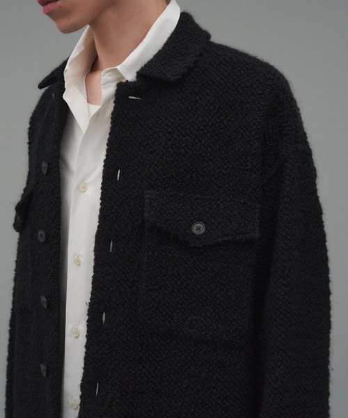 ESTNATION(エストネーション)の「onegravity / ロービングツイード オーバーレイヤーシャツ(シャツ/ブラウス・メンズ・ブラック・X-LARGE/LARGE/MEDIUM/SMALL)」の4枚目の写真