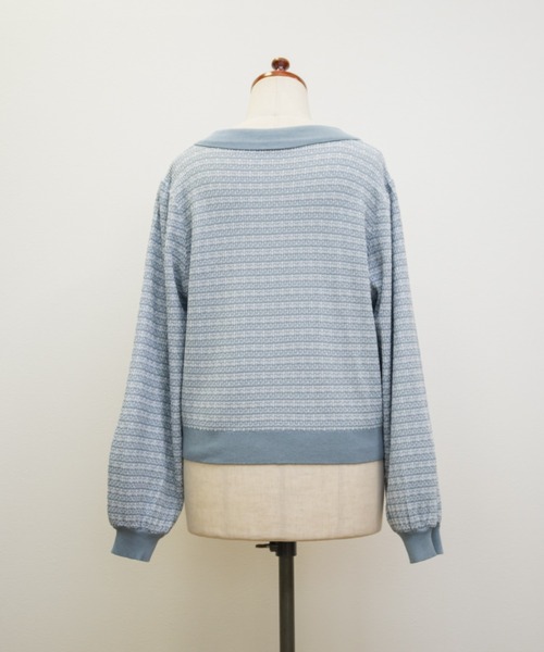 CLETTE(クレット)の「CLETTEオリジナルツイード風ジップニットカーディガン(カーディガン/ボレロ・レディース・ピンク/グレー/ブルー・LL/3L/4L)」の21枚目の写真