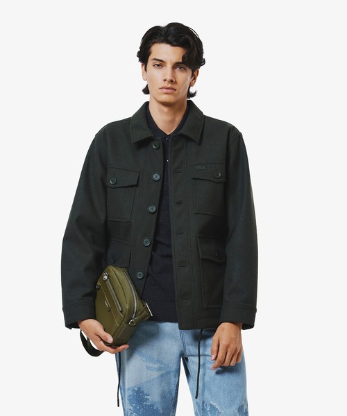 LACOSTE(ラコステ)の「防水 防風 ウールブレンド3レイヤージャケット(ブルゾン・メンズ・ブラック/グレー/チャコールグレー・46/48/50/52)」の3枚目の写真