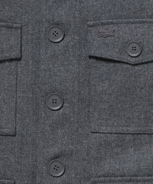 LACOSTE(ラコステ)の「防水 防風 ウールブレンド3レイヤージャケット(ブルゾン・メンズ・ブラック/グレー/チャコールグレー・46/48/50/52)」の12枚目の写真