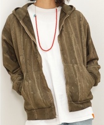 LOS ANGELES APPAREL（ロサンゼルスアパレル）の「【Los Angeles Apparel /ロサンゼルス アパレル】14 OZ FLEECE FULL ZIP DRIP DYE/ヘビーウェイト フルジップパーカー ドリップダイ アメリカ製染め 肉厚 スウェット フーディー（パーカー）」