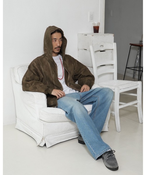 LOS ANGELES APPAREL（ロサンゼルスアパレル）の「【Los Angeles Apparel /ロサンゼルス アパレル】14 OZ FLEECE FULL ZIP DRIP DYE/ヘビーウェイト フルジップパーカー ドリップダイ アメリカ製染め 肉厚 スウェット フーディー（パーカー・メンズ・オリーブ/ブラック系その他・MEDIUM/LARGE/X-LARGE/SMALL）」の16枚目の写真