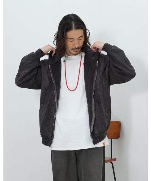 LOS ANGELES APPAREL（ロサンゼルスアパレル）の「【Los Angeles Apparel /ロサンゼルス アパレル】14 OZ FLEECE FULL ZIP DRIP DYE/ヘビーウェイト フルジップパーカー ドリップダイ アメリカ製染め 肉厚 スウェット フーディー（パーカー・メンズ・オリーブ/ブラック系その他・MEDIUM/LARGE/X-LARGE/SMALL）」の21枚目の写真