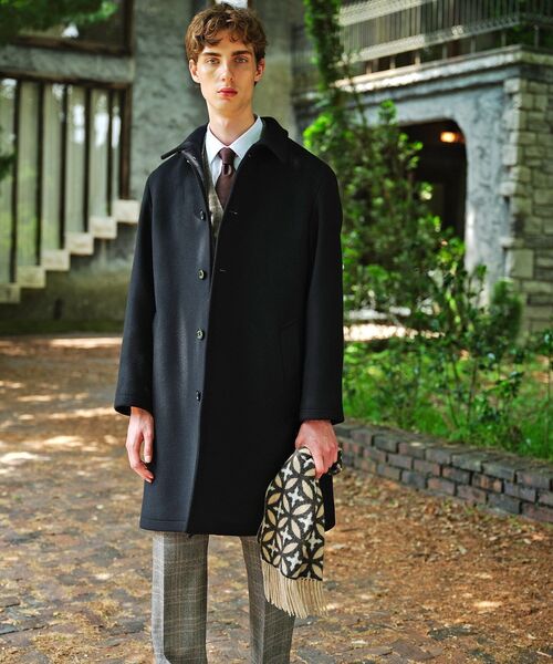 DRESSTERIOR（ドレステリア）の「【SUPER140’sウール】メルトン ステンカラーコート（ステンカラーコート・メンズ・ブラック・92/90/91）」の3枚目の写真