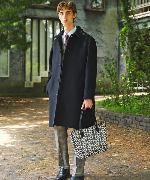 DRESSTERIOR（ドレステリア）の「【SUPER140’sウール】メルトン ステンカラーコート（ステンカラーコート・メンズ・ブラック・92/90/91）」の4枚目の写真