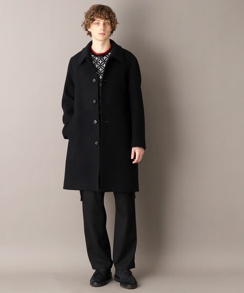 DRESSTERIOR（ドレステリア）の「【SUPER140’sウール】メルトン ステンカラーコート（ステンカラーコート・メンズ・ブラック・92/90/91）」の6枚目の写真