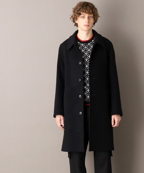 DRESSTERIOR（ドレステリア）の「【SUPER140’sウール】メルトン ステンカラーコート（ステンカラーコート・メンズ・ブラック・92/90/91）」の7枚目の写真