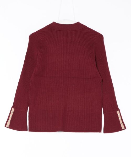 m.f.editorial（エムエフエディトリアル）の「【ハンドウォッシャブル】m.f.エディトリアルレディース リブ ポロニット（ニット/セーター・レディース・レッド/ライトグレー/ブラック/ダークウッド・MEDIUM/LARGE）」の15枚目の写真