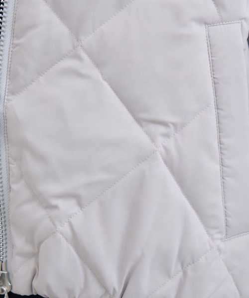 KATHARINE ROSS（キャサリンロス）の「【KATHARINE ROSS】【撥水/静電気防止/汚れ防止】衿リブキルトショートダウン（ダウンジャケット/コート・レディース・グレー/カーキ/ブラック・FREE）」の10枚目の写真