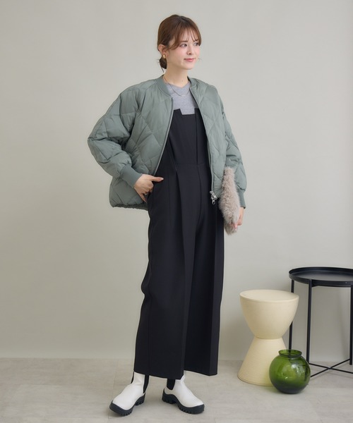 KATHARINE ROSS（キャサリンロス）の「【KATHARINE ROSS】【撥水/静電気防止/汚れ防止】衿リブキルトショートダウン（ダウンジャケット/コート・レディース・グレー/カーキ/ブラック・FREE）」の18枚目の写真