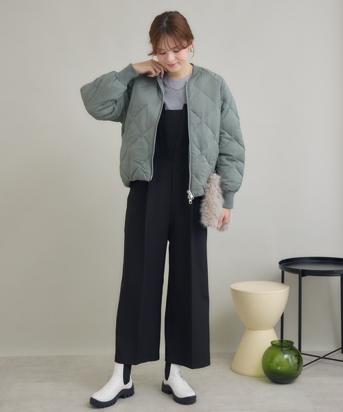 KATHARINE ROSS（キャサリンロス）の「【KATHARINE ROSS】【撥水/静電気防止/汚れ防止】衿リブキルトショートダウン（ダウンジャケット/コート・レディース・グレー/カーキ/ブラック・FREE）」の19枚目の写真