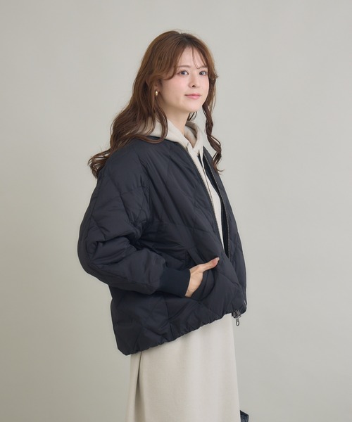 KATHARINE ROSS（キャサリンロス）の「【KATHARINE ROSS】【撥水/静電気防止/汚れ防止】衿リブキルトショートダウン（ダウンジャケット/コート・レディース・グレー/カーキ/ブラック・FREE）」の15枚目の写真