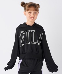 FILA（フィラ）の「【FILA/フィラ】キッズショート丈スウェットパーカー　フーディー　｜クロップドトップス　ダンス（スウェット・キッズ）」