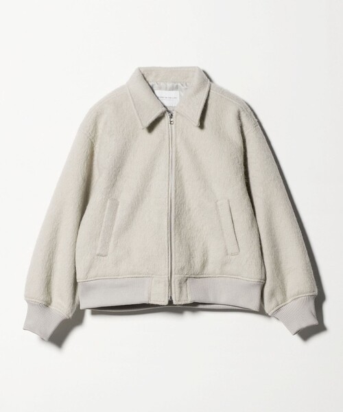 A DAY IN THE LIFE UNITED ARROWS（アデイインザライフユナイテッドアローズ）の「シャギー ジップブルゾン ＜A DAY IN THE LIFE＞（ブルゾン・レディース・ナチュラル/グレー系/ブラック・FREE）」の3枚目の写真