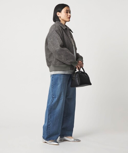 A DAY IN THE LIFE UNITED ARROWS（アデイインザライフユナイテッドアローズ）の「シャギー ジップブルゾン ＜A DAY IN THE LIFE＞（ブルゾン・レディース・ナチュラル/グレー系/ブラック・FREE）」の6枚目の写真