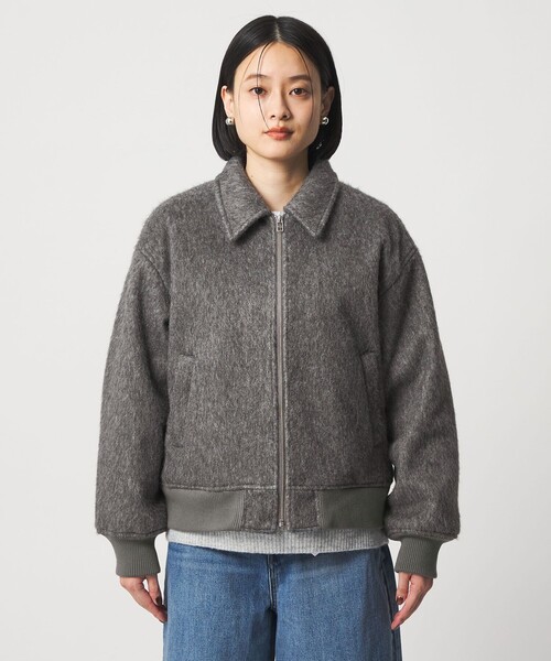 A DAY IN THE LIFE UNITED ARROWS（アデイインザライフユナイテッドアローズ）の「シャギー ジップブルゾン ＜A DAY IN THE LIFE＞（ブルゾン・レディース・ナチュラル/グレー系/ブラック・FREE）」の7枚目の写真