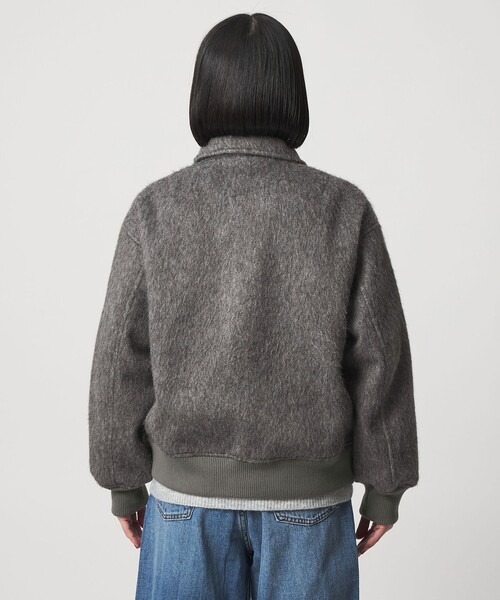 A DAY IN THE LIFE UNITED ARROWS（アデイインザライフユナイテッドアローズ）の「シャギー ジップブルゾン ＜A DAY IN THE LIFE＞（ブルゾン・レディース・ナチュラル/グレー系/ブラック・FREE）」の9枚目の写真