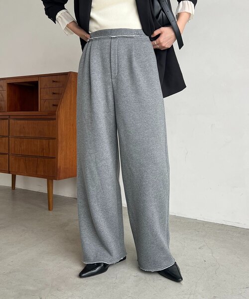 CAPRICIEUX LE'MAGE（カプリシューレマージュ）の「裏起毛スウェットパンツ（その他パンツ・レディース・ブラウン/グレー・36/38）」の2枚目の写真