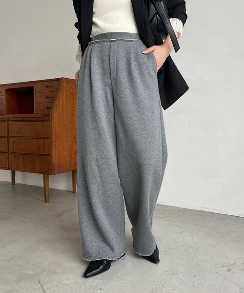 CAPRICIEUX LE'MAGE（カプリシューレマージュ）の「裏起毛スウェットパンツ（その他パンツ・レディース・ブラウン/グレー・36/38）」の3枚目の写真