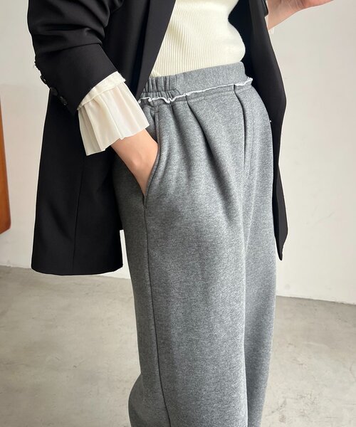 CAPRICIEUX LE'MAGE（カプリシューレマージュ）の「裏起毛スウェットパンツ（その他パンツ・レディース・ブラウン/グレー・36/38）」の4枚目の写真