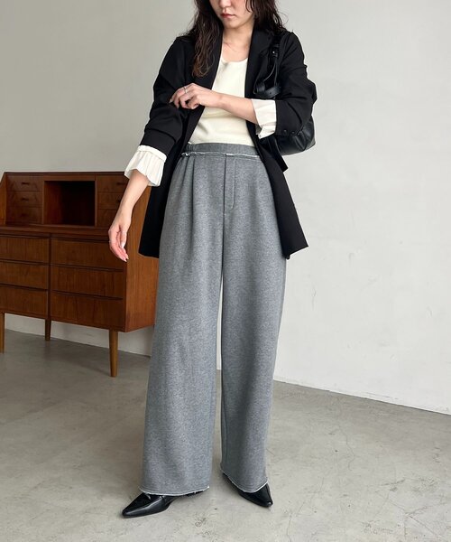 CAPRICIEUX LE'MAGE（カプリシューレマージュ）の「裏起毛スウェットパンツ（その他パンツ・レディース・ブラウン/グレー・36/38）」の5枚目の写真