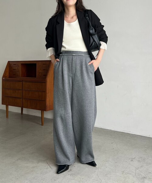 CAPRICIEUX LE'MAGE（カプリシューレマージュ）の「裏起毛スウェットパンツ（その他パンツ・レディース・ブラウン/グレー・36/38）」の9枚目の写真