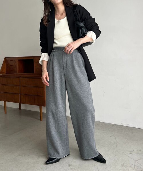 CAPRICIEUX LE'MAGE（カプリシューレマージュ）の「裏起毛スウェットパンツ（その他パンツ・レディース・ブラウン/グレー・36/38）」の10枚目の写真