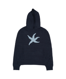 TCM starfish logo knit hoodie (navy)