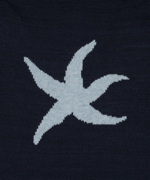 THECOLDESTMOMENT(ザコールデストモーメント)の「TCM starfish logo knit hoodie (navy)(ニット/セーター・レディース・その他・SMALL/MEDIUM/LARGE)」の5枚目の写真