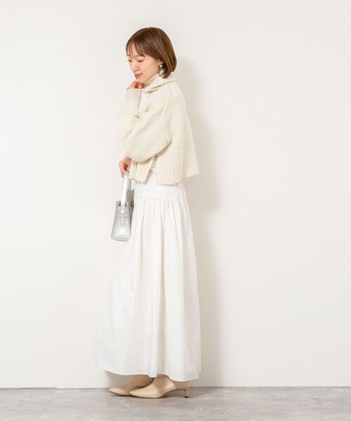 NOLLEY’S Sophi（ノーリーズソフィ）の「ブライト紡毛サイドジップショート丈タートルネック（その他トップス・レディース・ダークネイビー/オフホワイト・38）」の18枚目の写真