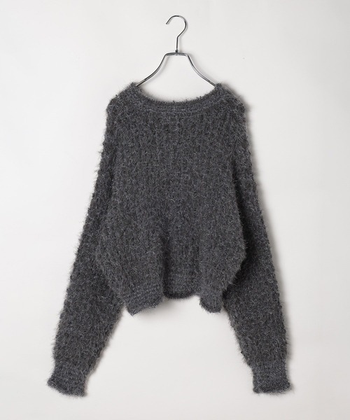 LEPSIM（レプシィム）の「3ゲージラーベン編みプルオーバー　611134（ニット/セーター・レディース・チャコールグレー/モカ/オフホワイト・FREE）」の11枚目の写真