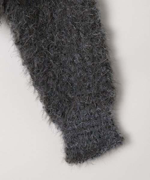 LEPSIM（レプシィム）の「3ゲージラーベン編みプルオーバー　611134（ニット/セーター・レディース・チャコールグレー/モカ/オフホワイト・FREE）」の6枚目の写真