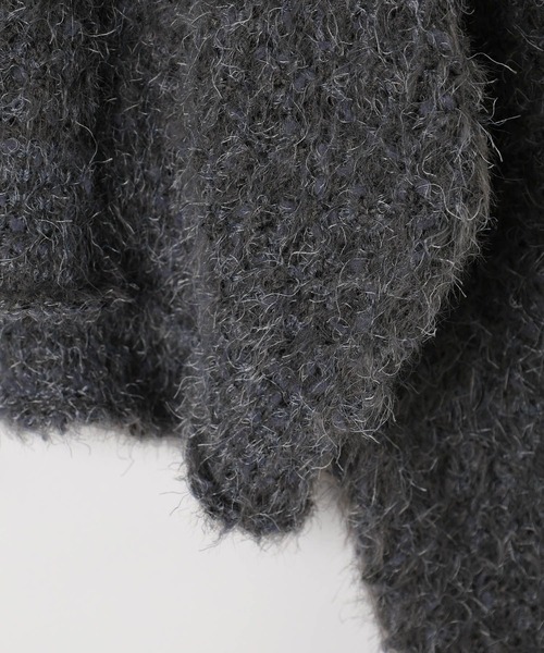 LEPSIM（レプシィム）の「3ゲージラーベン編みプルオーバー　611134（ニット/セーター・レディース・チャコールグレー/モカ/オフホワイト・FREE）」の7枚目の写真