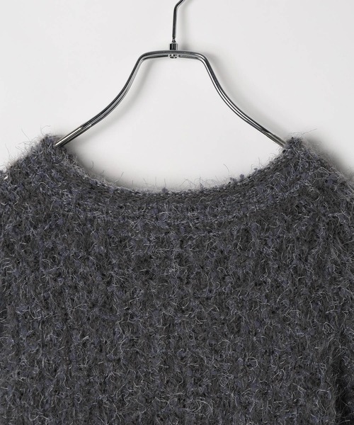 LEPSIM（レプシィム）の「3ゲージラーベン編みプルオーバー　611134（ニット/セーター・レディース・チャコールグレー/モカ/オフホワイト・FREE）」の8枚目の写真