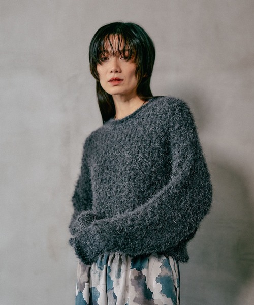 LEPSIM（レプシィム）の「3ゲージラーベン編みプルオーバー　611134（ニット/セーター・レディース・チャコールグレー/モカ/オフホワイト・FREE）」の19枚目の写真