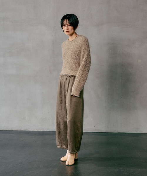 LEPSIM（レプシィム）の「3ゲージラーベン編みプルオーバー　611134（ニット/セーター・レディース・チャコールグレー/モカ/オフホワイト・FREE）」の20枚目の写真