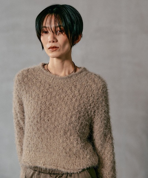 LEPSIM（レプシィム）の「3ゲージラーベン編みプルオーバー　611134（ニット/セーター・レディース・チャコールグレー/モカ/オフホワイト・FREE）」の22枚目の写真