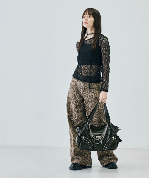 GYDA（ジェイダ）の「【WEB限定商品】GYDA (ジェイダ)GYDAリバーシブル2WAYトートバッグ ショルダーバッグ GY-B338 クロスシリーズ（トートバッグ・レディース・ブラック/グレー・FREE）」の5枚目の写真