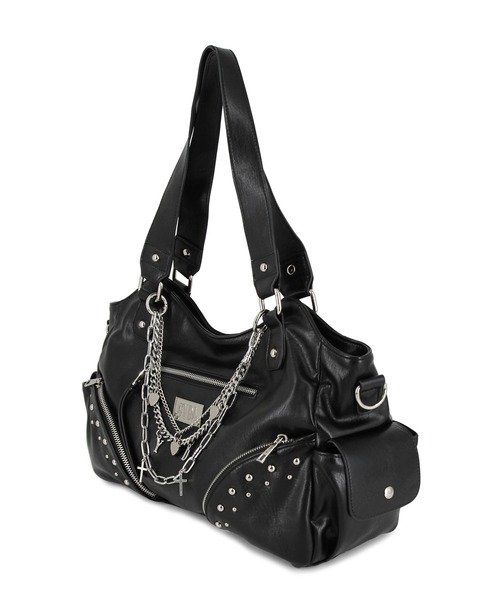 GYDA（ジェイダ）の「【WEB限定商品】GYDA (ジェイダ)GYDAリバーシブル2WAYトートバッグ ショルダーバッグ GY-B338 クロスシリーズ（トートバッグ・レディース・ブラック/グレー・FREE）」の9枚目の写真