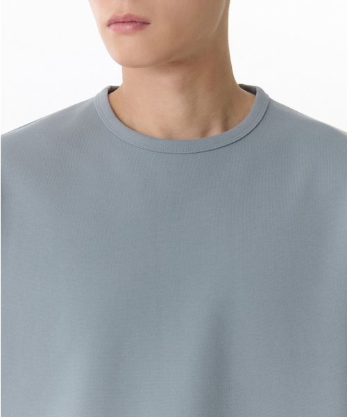 MUSINSA STANDARD（ムシンサスタンダード）の「ヘビーポンテリラックスクルーネックTシャツ[クラウディブルー]（Tシャツ/カットソー・メンズ・その他・SMALL/MEDIUM/LARGE/X-LARGE/XX-LARGE/XXX-LARGE）」の3枚目の写真