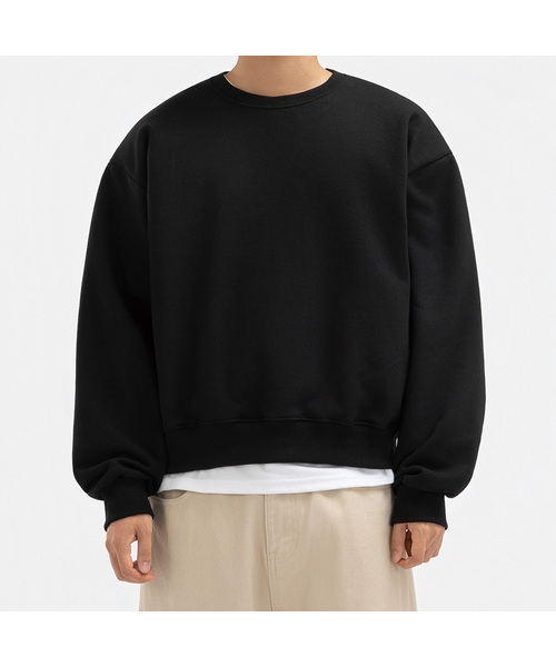 UNDEROFF(アンダーオフ)の「セミクロップスウェットブラック(スウェット・メンズ・ブラック・MEDIUM/LARGE/X-LARGE)」の1枚目の写真