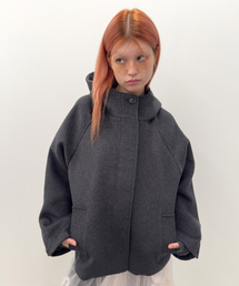 TYPESERVICE（タイプサービス）の「Hooded Half Coat [Charcoal]（ダッフルコート）」