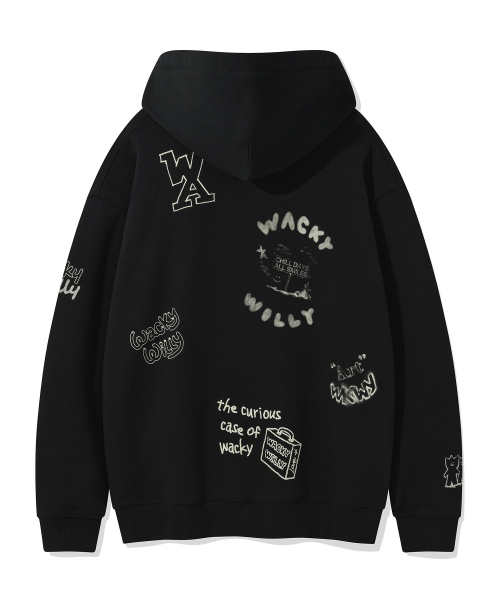 Wacky WiLLy（ワッキーウィリー）の「スプレイグラフィックフードスウェットブラック（パーカー・レディース・その他・SMALL/MEDIUM/LARGE/X-LARGE）」の3枚目の写真