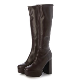 Tomieco（トミエコ）の「厚底ロングブーツ ストレッチ素材 チャンキーヒール（ブーツ）」