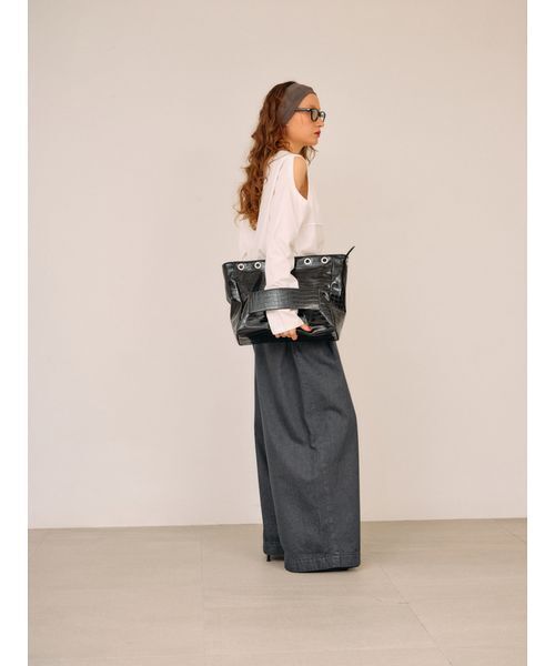 null.(ヌル)の「ポケットデザインデニムパンツ(デニムパンツ・レディース・ライトブルー/ブラック・38/36)」の19枚目の写真